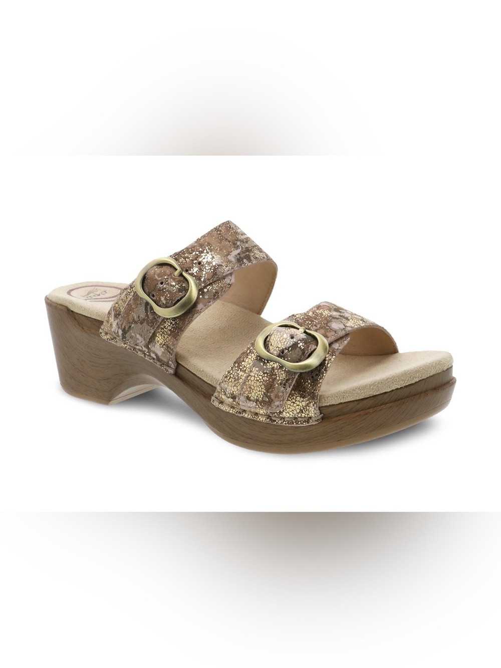 Dansko Sophie metallic tan sandals sz 37